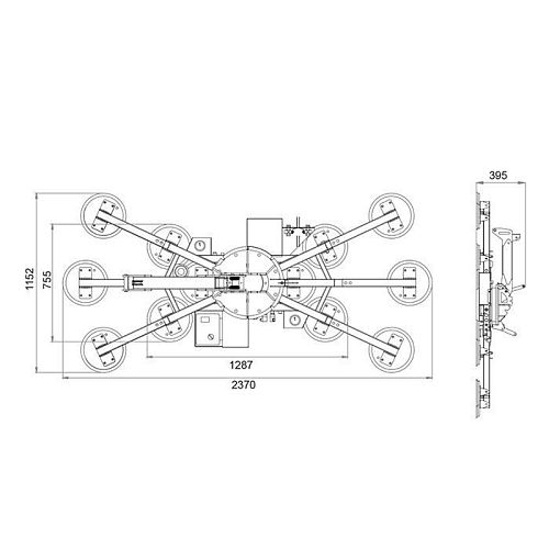 Vacuum suction cups GVI 6 + 6