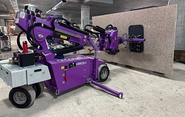 Was it possible?! Installation of floor slabs using glass robots Arlift!