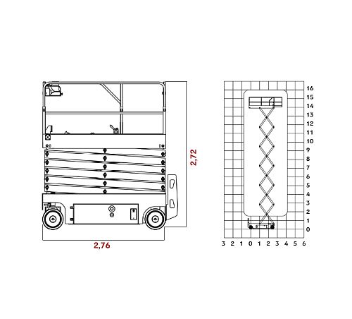 Диаграмма рабочей зоны подъемной техники ARLIFT